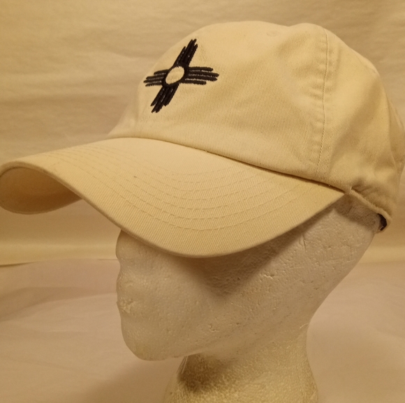 New Mexico Zia Symbol 100% Cotton Strapback Hat Cap - Picture 3 of 6